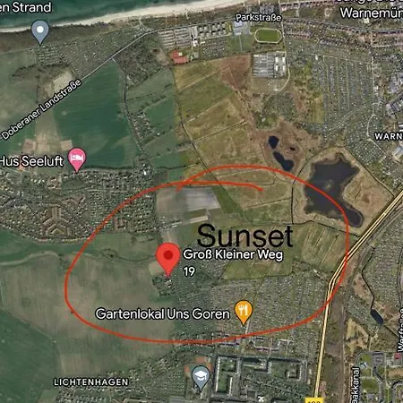 Sunset Bei Warnemuende