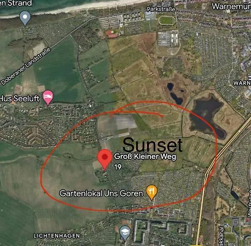 Sunset Bei Warnemuende